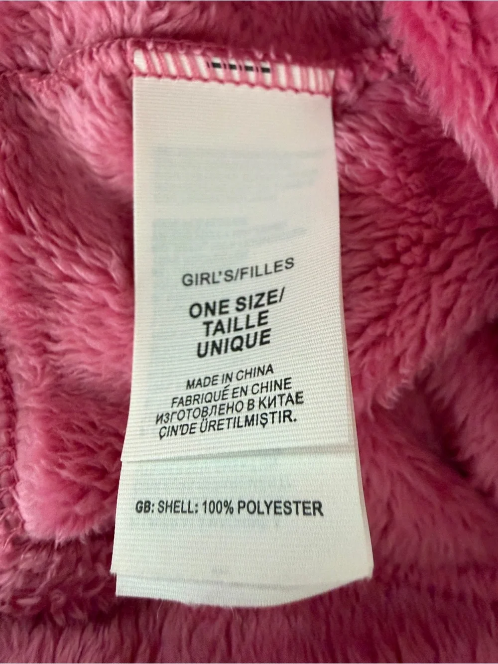 The North Face Kids Pink Plush Fleece Beanie